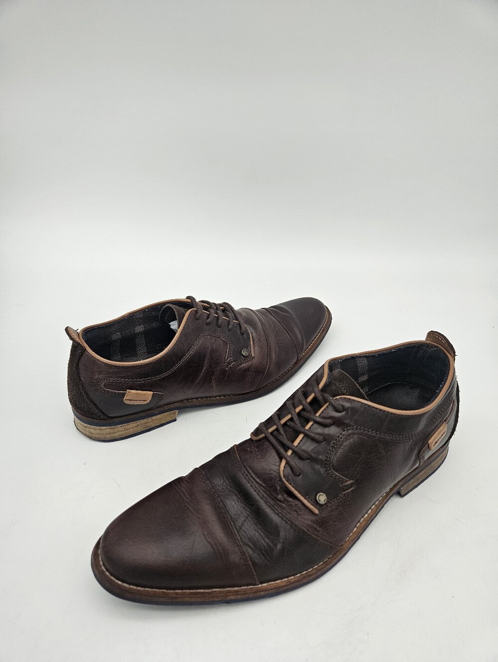 Bull Boxer Oxford Men 9 Trivios 2  Hand Crafted Leather Shoe 42 Made In Purtogal